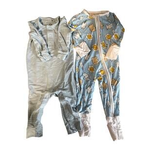 Bundle of 2 Bamboo Baby Onesies Little Sleepies and Purely Soft Carters 6m